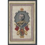 KING GEORGE V SILK SOUVENIR POST CARD