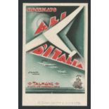 VINTAGE ITALIAN ADVERTISING POSTCARD PROPAGANDA AVIATORIA