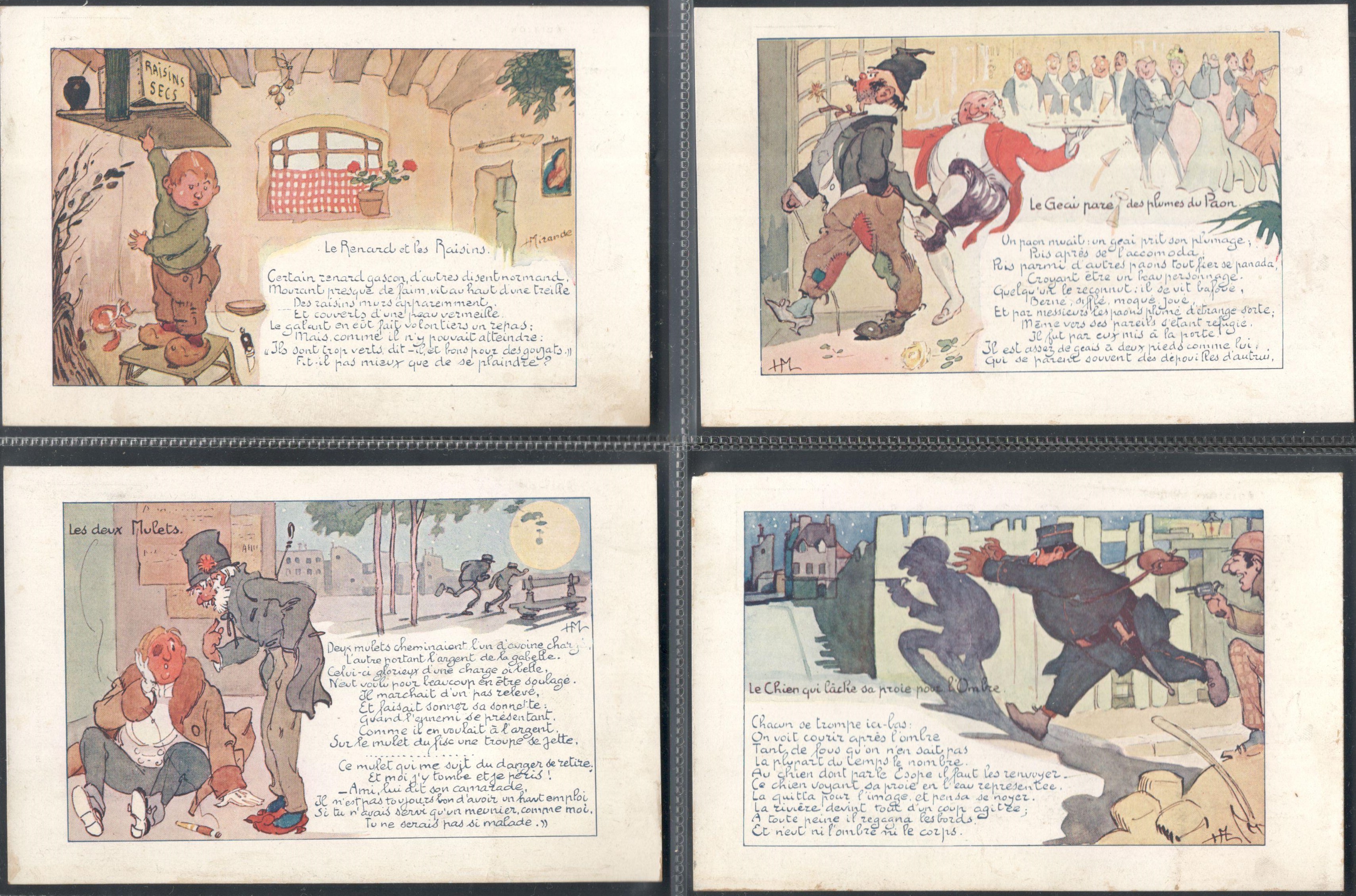 FOUR EARLY FRENCH POSTCARDS EDITION DE LA MONTRE ZENITH