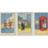 THREE VINTAGE ARTIST SIGNED POSTCARDS BY BARRY APPLEBY