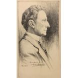 PRINT OF JOHNSTON FORBES-ROBERTSON SIGNED IN THE WORK P.W. MARSHALL