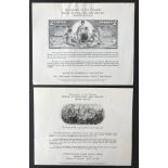 SIX SOUVENIR CARDS FOR VARIOUS NUMISMATIC RELATED EXHIBITIONS AMERICAN NUMISMATIC ASSOCIATION