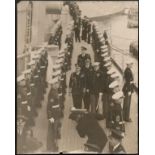 1949 PHOTOGRAPH OF KING GEORGE VI VISITS U.S. CRUISER USS COLUMBUS AT PORTSMOUTH