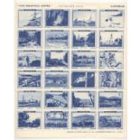 COMPLETE SOUVENIR SHEET OF 24 POSTER STAMPS OUR BEAUTIFUL EMPIRE - AUSTRALIA