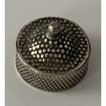 CONTINENTAL SMALL SILVER ROUND PILL BOX MARKED 800