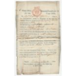 GAME DUTY GENERAL CERTIFICATE D YEAR 1833