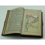 SMALL HOLY BIBLE WITH MAPS (c.1872) LOOSE PAGES & IN ACCEPTABLE CONDITION