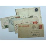 EARLY ENVELOPES WITH STAMPS (6)