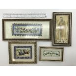 FOUR SMALL FRAMED PERSIAN PICTURES