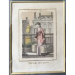 FRAMED ANTIQUE PRINT CAVENDISH SQUARE : MILK BELOW! WILLIAM MARSHALL CRAIG