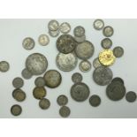 SMALL GROUP OF SILVER COINS