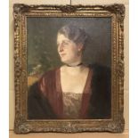 Frederick Samuel Beaumont 1861-. British. Oil on canvas. “Portrait of a Lady”. Signed.