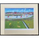 BRIAN LEWIS LIMITED EDITION SIGNED PRINT - HARBOUR GAMES