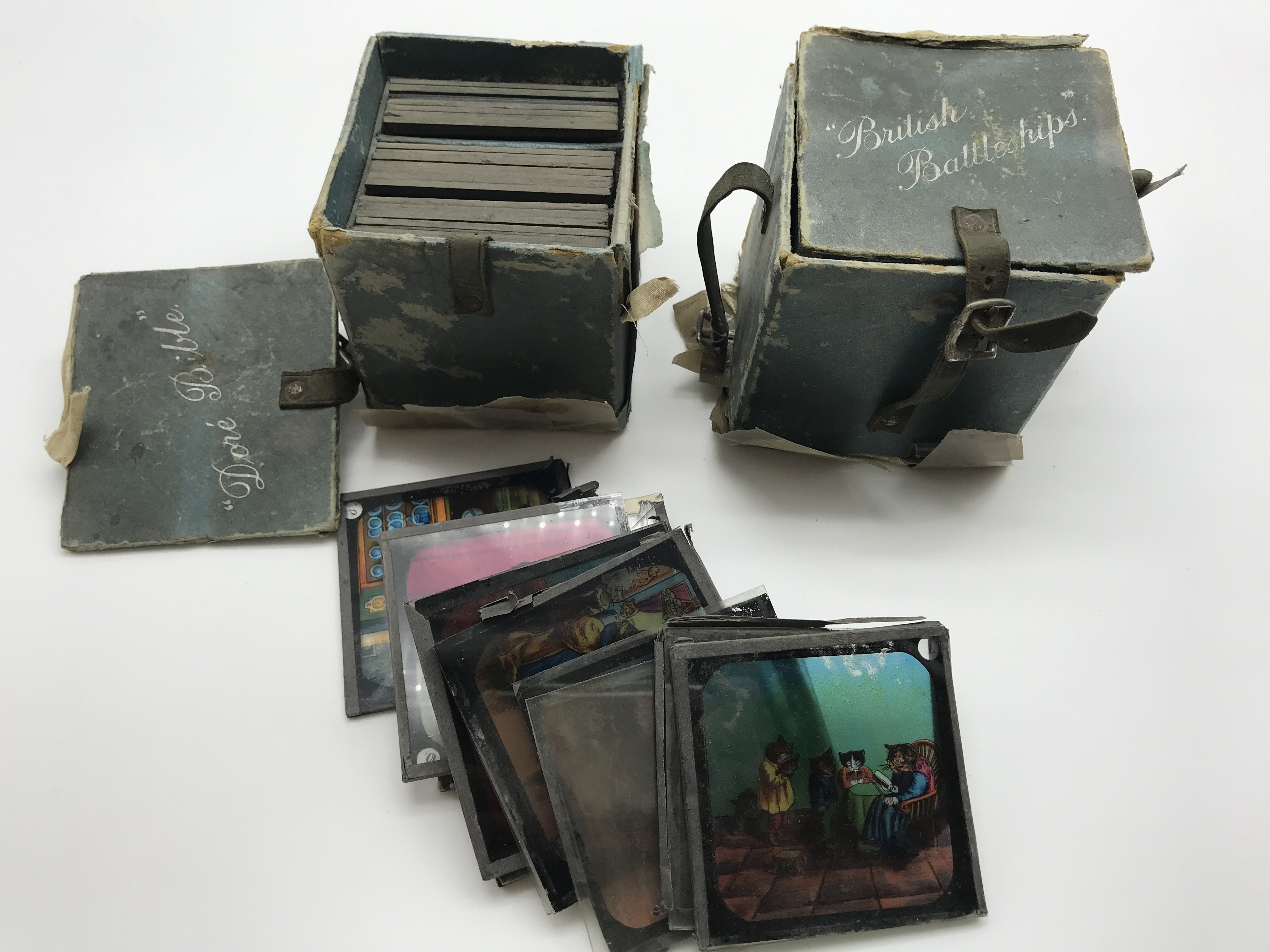 SMALL GROUP OF MIXED GLASS SLIDES