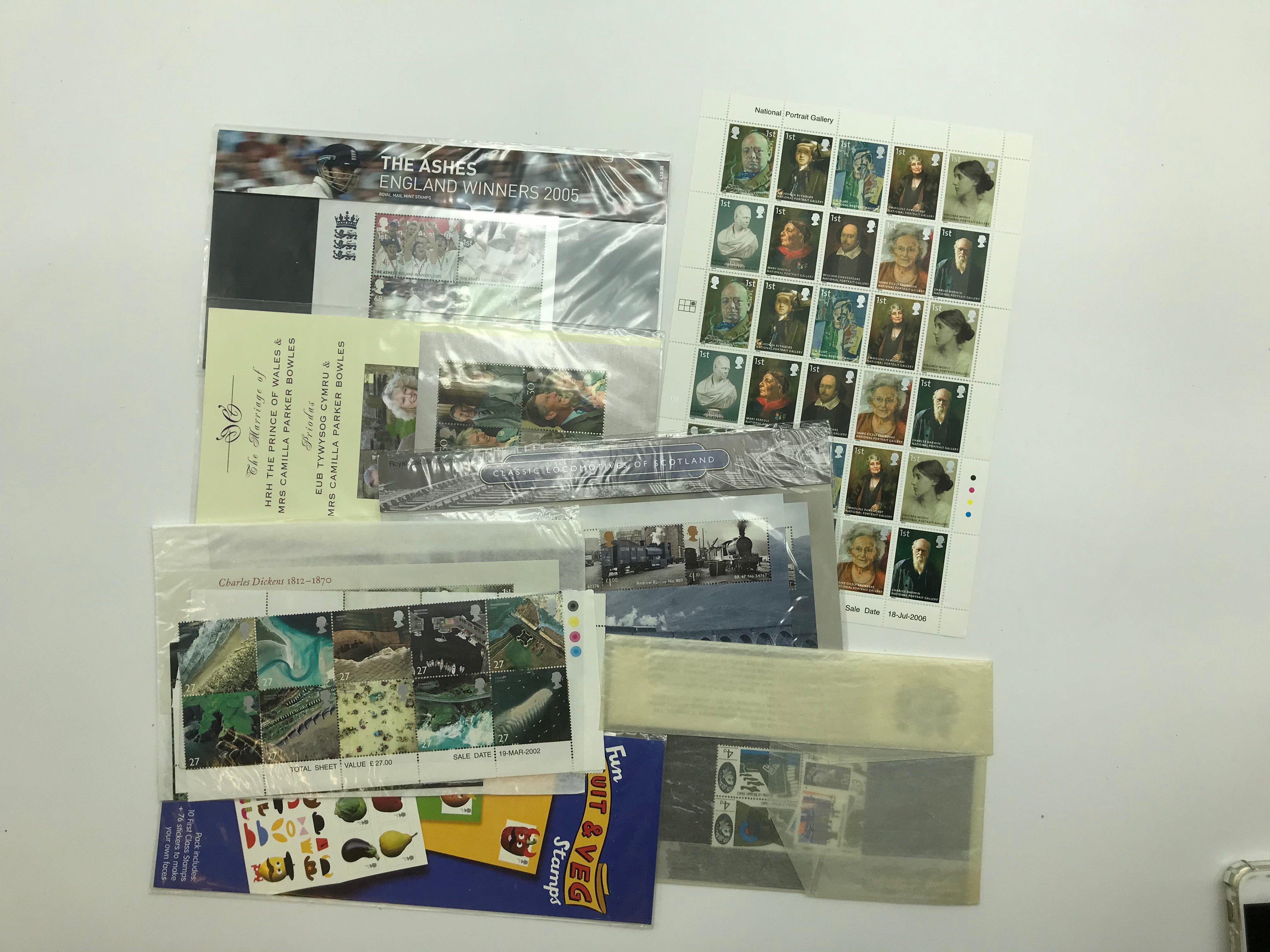 SMALL GROUP OF UNUSED BRITISH STAMPS