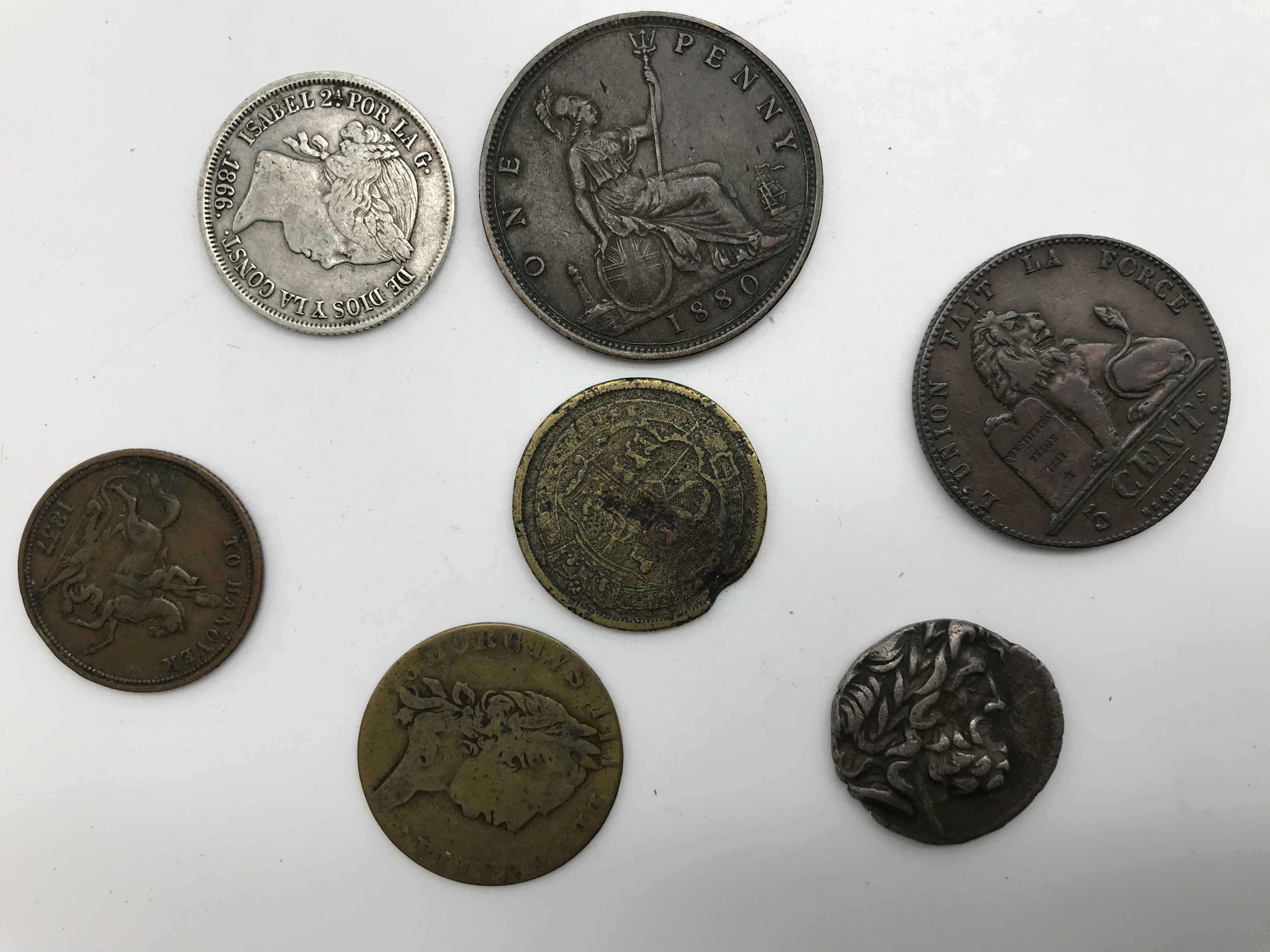 SMALL SELECTION OF EARLY COINS - Image 2 of 3