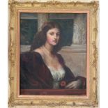 Pre Raphaelite Oil on canvas. “Portrait of a Woman”.