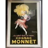 FRAMED PRINT OF VINTAGE FRENCH 1927 POSTER COGNAC MONNET BY CAPPIELLO