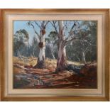 Terry Gleeson 1934-1976. Australian. Oil on board. “Dry Creek Bed Flinders Ranges”.