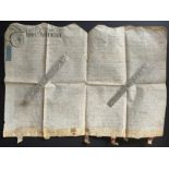 KING WILLIAM THE THIRD ANTIQUE MANUSCRIPT INDENTURE