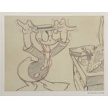 ORIGINAL STORY SKETCH OF DONALD DUCK FROM “Mr Duck Steps Out” 1940 Disney