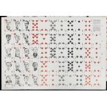 UNCUT SHEET OF PLAYING CARDS - PLAYING POLITICS 1992