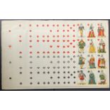 UNCUT SHEET OF ITALIAN PLAYING CARDS BY PIGNALOSA NAPOLI