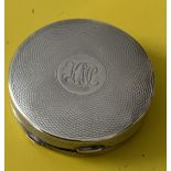 SMALL HALLMARKED SILVER ROUND SHAPE BOX