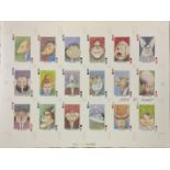 PLAYING POLITICS '87 OR JUNGLE PARTIES UNCUT SHEET SIGNED BY PATRICK CUENOT LIMITED EDITION 1/25