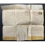 1733 VELLUM MANUSCRIPT DOCUMENT