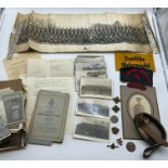 VARIOUS MILITARY RELATED PHOTOGRAPHS AND EPHEMERA