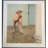 TERENCE CUNEO SIGNED PRINT - THE YOUNG COWBOY