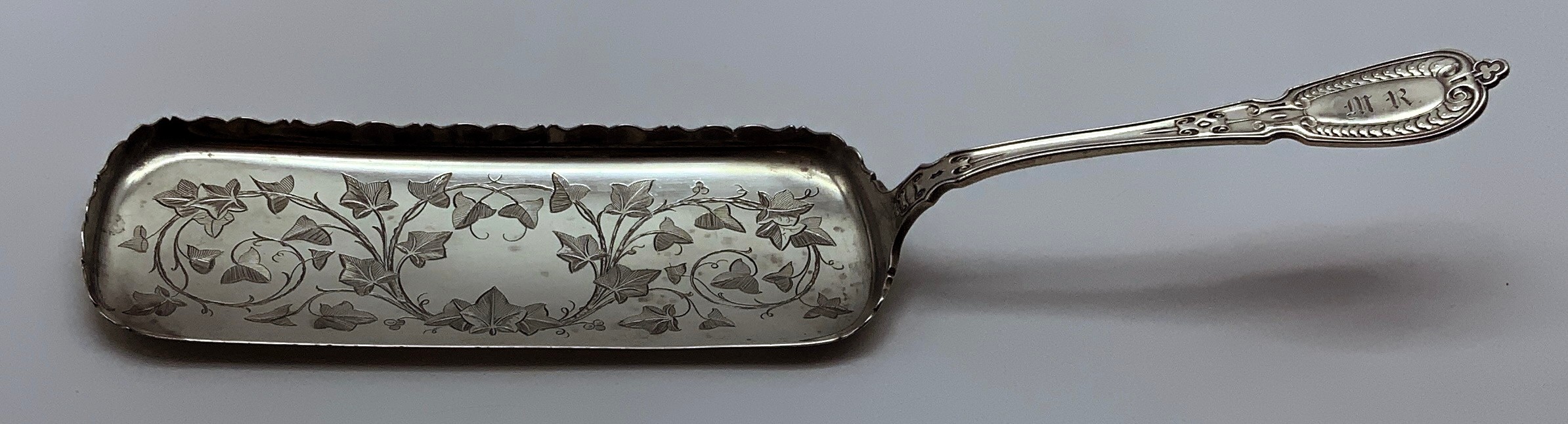 19TH C TIFFANY & CO SOLID STERLING SILVER CRUMBER JOHN POLHAMUS PATENT