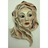 CROWN DEVON WALL FACE MASK HAND PAINTED BY DOROTHY ANN