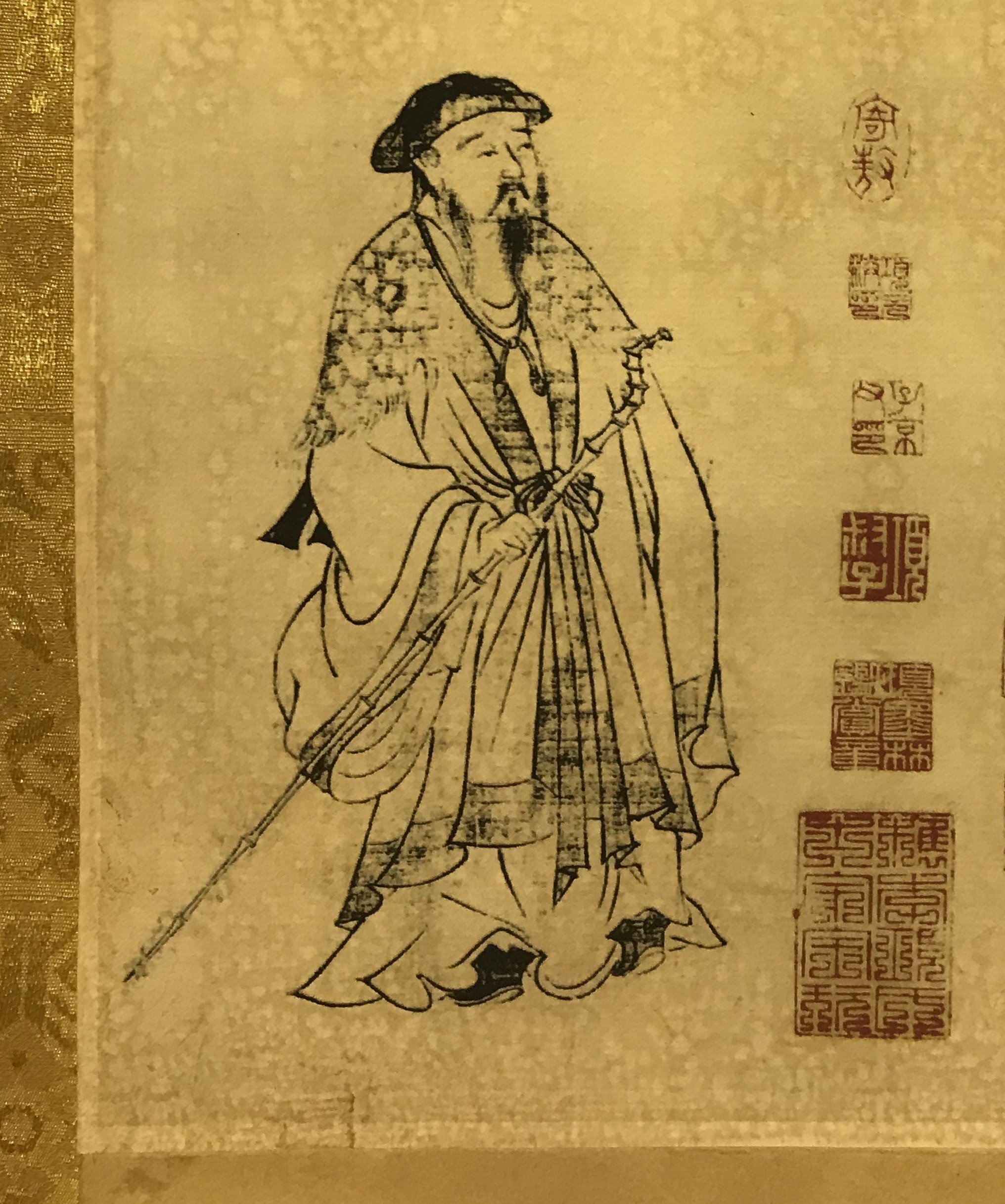 CHINESE VINTAGE PAINTING ON SCROLL - Image 5 of 8