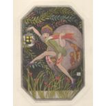 ETHEL LARCOMBE (1876-1940) PIXIE HAND-COLOURED ETCHING ON WOVE