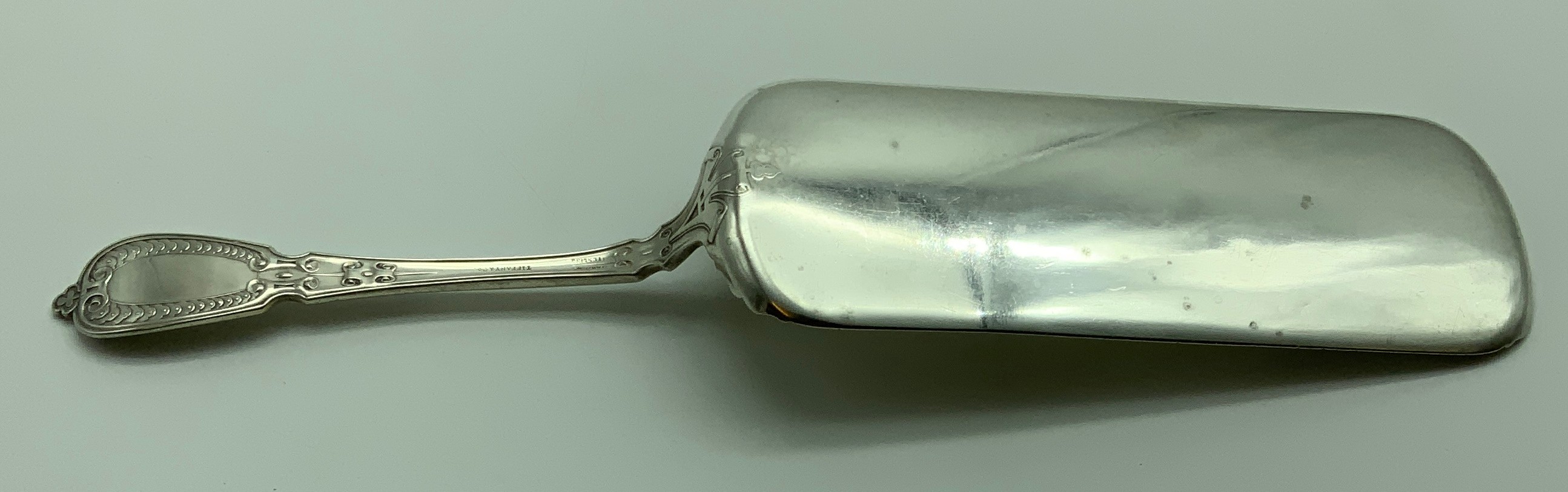 19TH C TIFFANY & CO SOLID STERLING SILVER CRUMBER JOHN POLHAMUS PATENT - Image 3 of 4