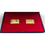 1965 18 CARAT GOLD SIR WINSTON CHURCHILL STAMP MEDALLIONS