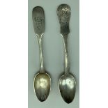 HALLMARKED IMPERIAL RUSSIA TWO SMALL SILVER SPOONS