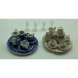 INTERESTING ITEMS LOT MINIATURE TEA SETS & OTHER MISC. ITEMS