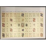 UNCUT PICKWICK PLAYING CARDS SHEET