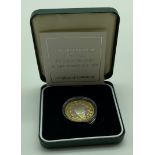 1999 SILVER PROOF £2 COIN RUGBY WORLD