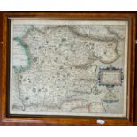 JOHN SPEDE HAND COLOURED MAP OF ESSEX