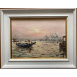 Venetian School. Oil on board. “Laguna Sea”. Signed James Ernest