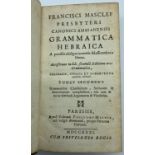 GRAMATICA HEBRAICA 1731 2 VOLUMES