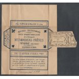 PLAYING CARDS WRAPPER MESMAEKERS FRERES TURNHOUT BELGIUM WITH PART REVENUE STAMP / LABEL