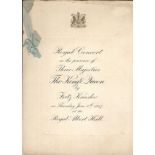 1927 ROYAL CONCERT IN THE PRESENCE OF THEIR MAJESTIES THE KING & QUEEN BY FRITZ KREISLER