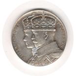 1935 KING GEORGE V AND QUEEN MARY SILVER MEDAL FOR THE 25TH YEAR JUBILEE STET FORTUNA DOMUS PM