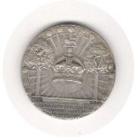 CORONATION OF KING GEORGE VI AND QUEEN ELIZABETH HALLMARKED SILVER MEDAL