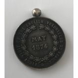 FIRST VISIT OF THE BRITISH VOLUNTEERS TO FRANCE MAY 1874 SOCIETE HAVRAISE DE TIR MEDAL